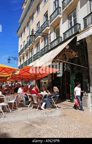 Portugal, Lisbonne, Chiado, café Brasileira Banque D'Images