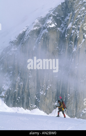 Mountaineer, Ruth Gorge, Alaska Banque D'Images