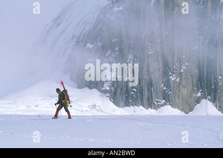 Mountaineer, Ruth Gorge, Alaska Banque D'Images