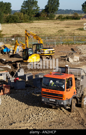 La construction de maisons, un site vierge Camber Banque D'Images