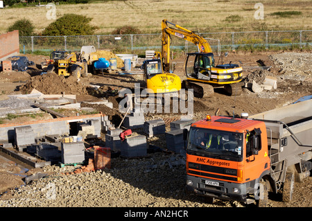 La construction de maisons, un site vierge Camber Banque D'Images