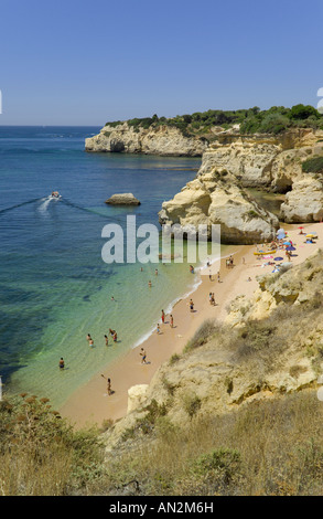 Le Portugal, l'Algarve, petite crique près de Armaçao de Pera, par Vila Vita Parc Resort Banque D'Images