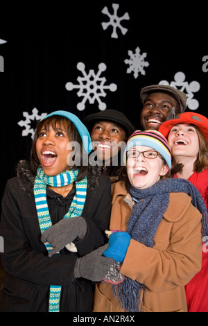 Detroit Michigan Théâtre jeunesse Mosaïque s production de Woodward Wonderland une pièce sur Noël à Detroit Banque D'Images