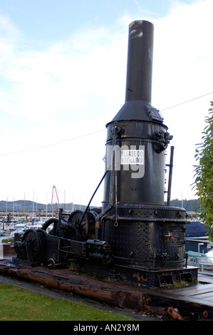 Âne vapeur Port McNeill Waterfront Vancouver BC Canada Banque D'Images