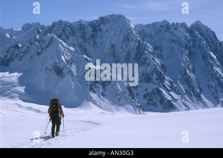 Mountaineer, Ruth Gorge, Alaska Banque D'Images