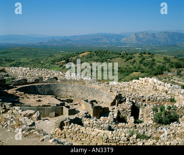 Cercle Royal Tombs Grave, Mycènes, Grèce Banque D'Images