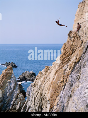 La Quebrada / Cliff Diver, Acapulco, Mexique Banque D'Images