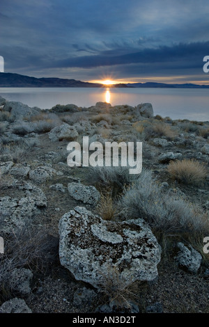 Pyramid Lake dans le Nevada Banque D'Images