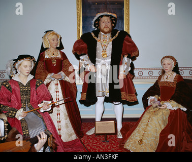 Madame Tussaud's Wax Museum / Henry VIII statue de cire, Londres, Angleterre Banque D'Images
