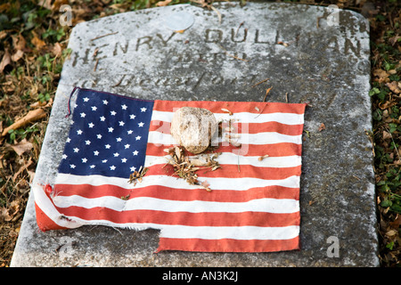 Vieux cimetière, Wilton, CT, USA Banque D'Images