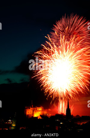 Bank of Scotland Edinburgh Festival 2006 Feu d'Artifice marquant la fin de festival Banque D'Images