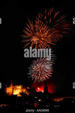 Bank of Scotland Edinburgh Festival 2006 Feu d'Artifice marquant la fin de festival Banque D'Images