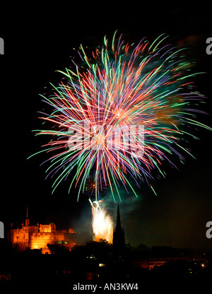 Bank of Scotland Edinburgh Festival 2006 Feu d'Artifice marquant la fin de festival Banque D'Images