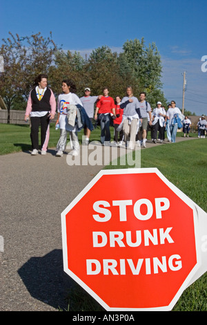 Mars contre l'alcool au volant Banque D'Images