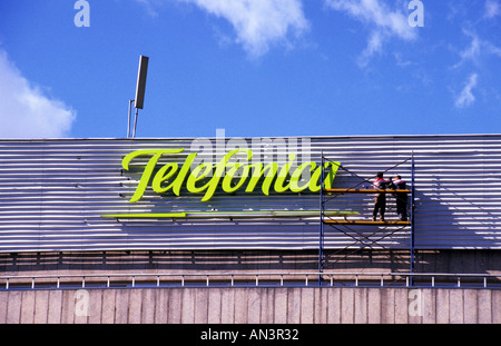 Société de télécommunications espagnol Telefonica Espagne Madrid Banque D'Images