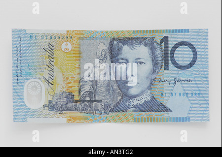 Note de dix dollars australiens Banque D'Images