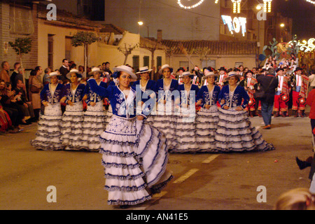 Espagne Maures et Chrétiens Fiesta dans Villafranquesa Villafranqueza Espagne Alicante fêtes de Moros y Cristianos Banque D'Images