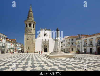 Portugal Ribatejo, Tomar, Praca da Republica l'église de St Jean le Baptiste, Igreja de São João Baptista ( São João Batista ) Banque D'Images