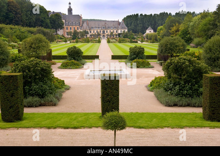 Jardins de l'Abbaye de Valloires France Banque D'Images