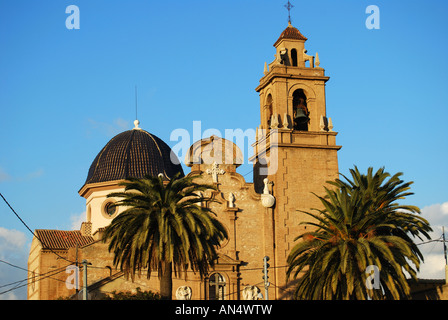 Eglise de San Pedro Apostol, Sueca, Costa del Azahar, province de Valence, Espagne Banque D'Images