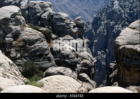 Paysage sauvage, la Réserve Naturelle de Dana, en Jordanie Banque D'Images