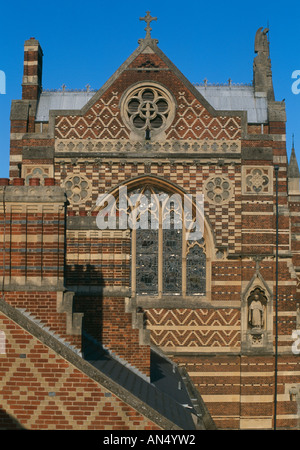 La chapelle, Keble College, Oxford University, Oxford, 1867 - 1883. Architecte : William Butterfield Banque D'Images