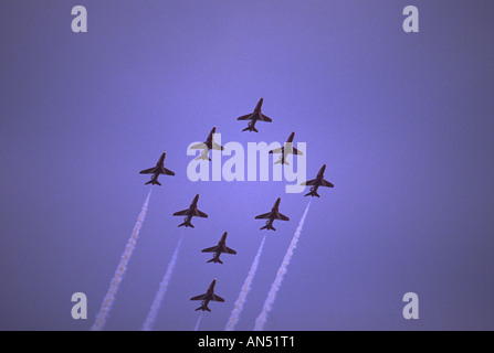 Les flèches rouges affichage de l'air à l'équipe de Clacton On Sea air show annuel Banque D'Images