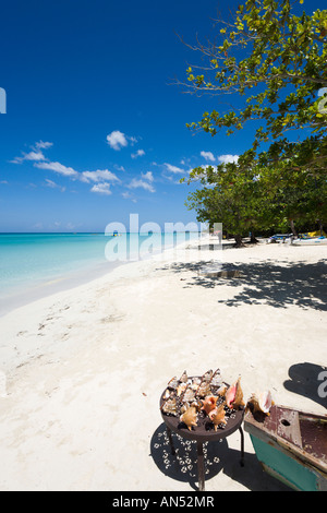 Seven Mile Beach, Long Bay, Negril, Jamaïque, Caraïbes, Antilles Banque D'Images