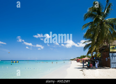 Seven Mile Beach, Long Bay, Negril, Jamaïque, Caraïbes, Antilles Banque D'Images