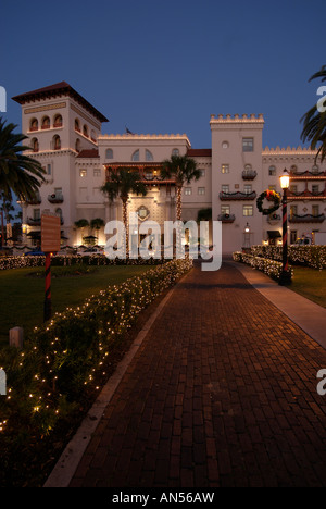 Casa Monica Hotel à Noël avec décors St Augustine en Floride Banque D'Images