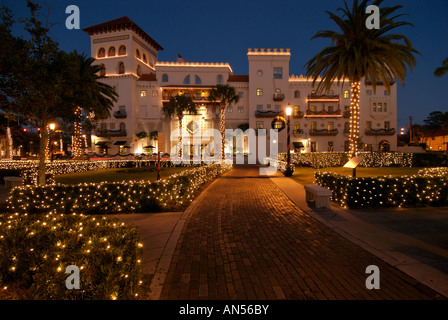 Casa Monica Hotel à Noël avec décors St Augustine en Floride Banque D'Images