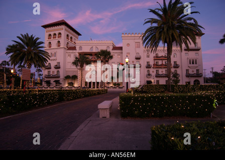 Casa Monica Hotel à Noël avec décors St Augustine en Floride Banque D'Images