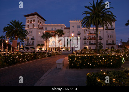 Casa Monica Hotel à Noël avec décors St Augustine en Floride Banque D'Images