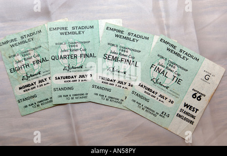 Finale de la Coupe du Monde 1966 football tickets Banque D'Images