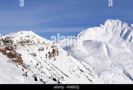 Les Alpes au nord de Meran, Bozen, Italie. C'est le Jaufenpass. Banque D'Images