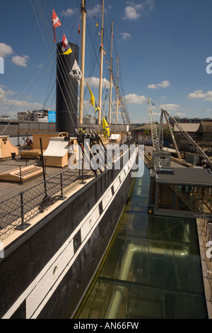 Navire à vapeur SS Great Britain, conçue et construite par Isambard Kingdom Brunel vue vers l'arrière Banque D'Images