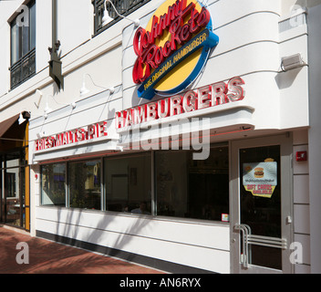 Johnny Rockets Retro Style restaurant de hamburgers, Pointe Orlando International Drive, Orlando, Florida, USA Banque D'Images