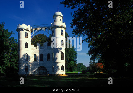 Berlin. Auf der Schloss Pfaueninsel. Château sur l'île de paon. UNESCO World Heritage Site, Wannsee, Berlin, Allemagne, Europe. Banque D'Images