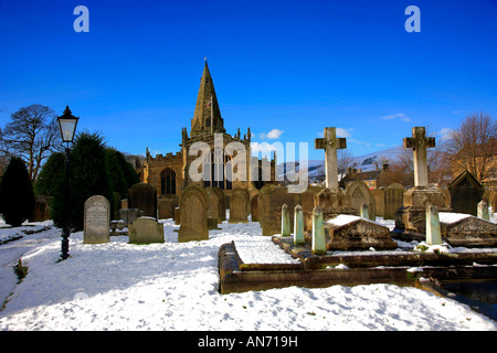 St Peters Church village espoir espoir valley Parc national de Peak District Derbyshire, Angleterre Royaume-uni Grande-Bretagne Banque D'Images