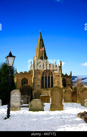 St Peters Church village espoir espoir valley Parc national de Peak District Derbyshire, Angleterre Royaume-uni Grande-Bretagne Banque D'Images