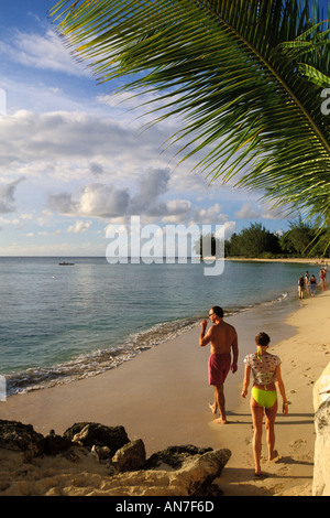 La Barbade, Holetown, Coral Reef Club, plage Banque D'Images