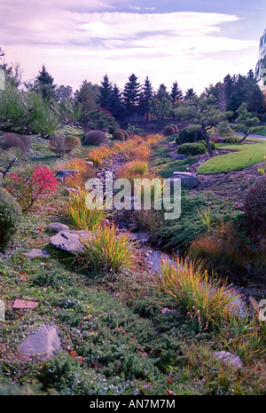 La luxuriante et magnifiquement sculpté dans les jardins botaniques de Denver au Colorado, USA en septembre, alors que l'été a été de se tourner vers l'automne. Banque D'Images