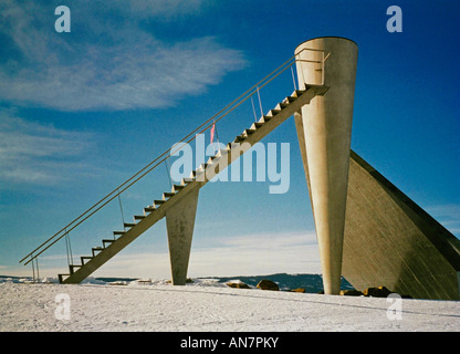 La flamme olympique, Lillehammer, Norvège Banque D'Images