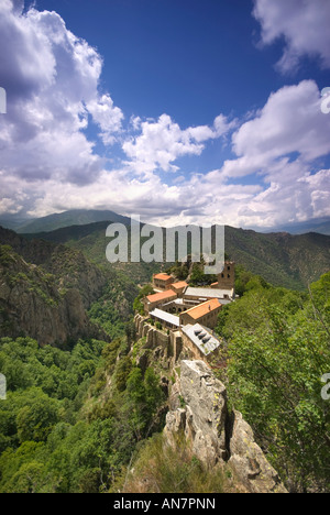 L'Abbaye de St Martin du Canigou, Alnguedoc, France Banque D'Images