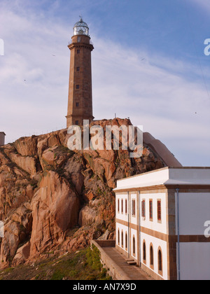 Phare du cap Vilán Camariñas en Galice Espagne province de La Coruña Banque D'Images