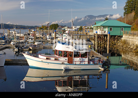 Port de pêche de Port Alberni, l'île de Vancouver, Colombie-Britannique BC Canada Banque D'Images