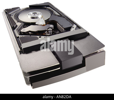 disque dur de l'ordinateur sur fond blanc disque scsi remplaçable à chaud Banque D'Images