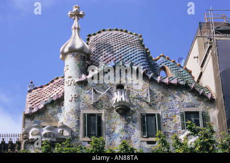 Casa Batllo de Antonio Gaudi Eixample à Barcelone Catalogne Espagne Banque D'Images