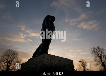Winston Churchill statue Woodford Essex Banque D'Images