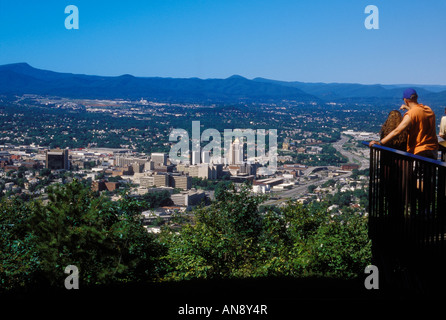 View From Mill Mountain, Roanoke, Blue Ridge Parkway, Virginia, USA Banque D'Images